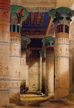 Pórtico del templo de Isis en Philae 1851 David Roberts Pinturas al óleo